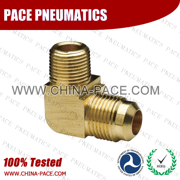 Barstock 90°Male Elbow SAE 45°Flare Fittings, Brass Pipe Fittings, Brass Air Fittings, Brass SAE 45 Degree Flare Fittings